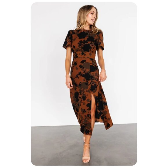 NWT Baltic Born Espresso Lenni Midi Dress sz M - Picture 4 of 11